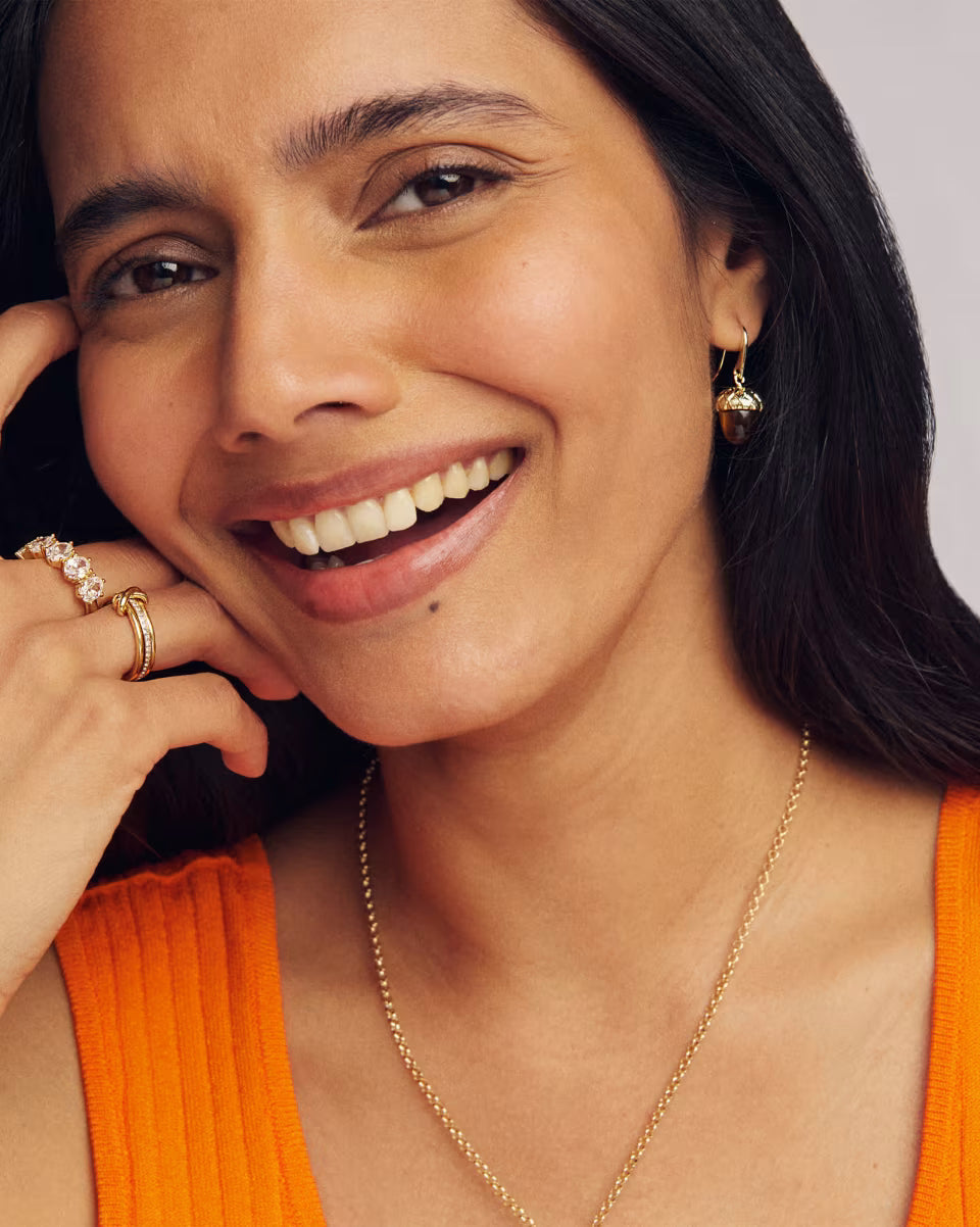 Acorn Gold Drop Earrings