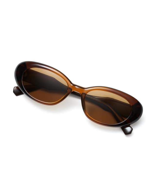 Oval Herringbone Sunglasses