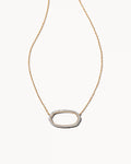 0.17 ct Elisa 14k White Gold Open Frame Pendant Necklace in White Diamond