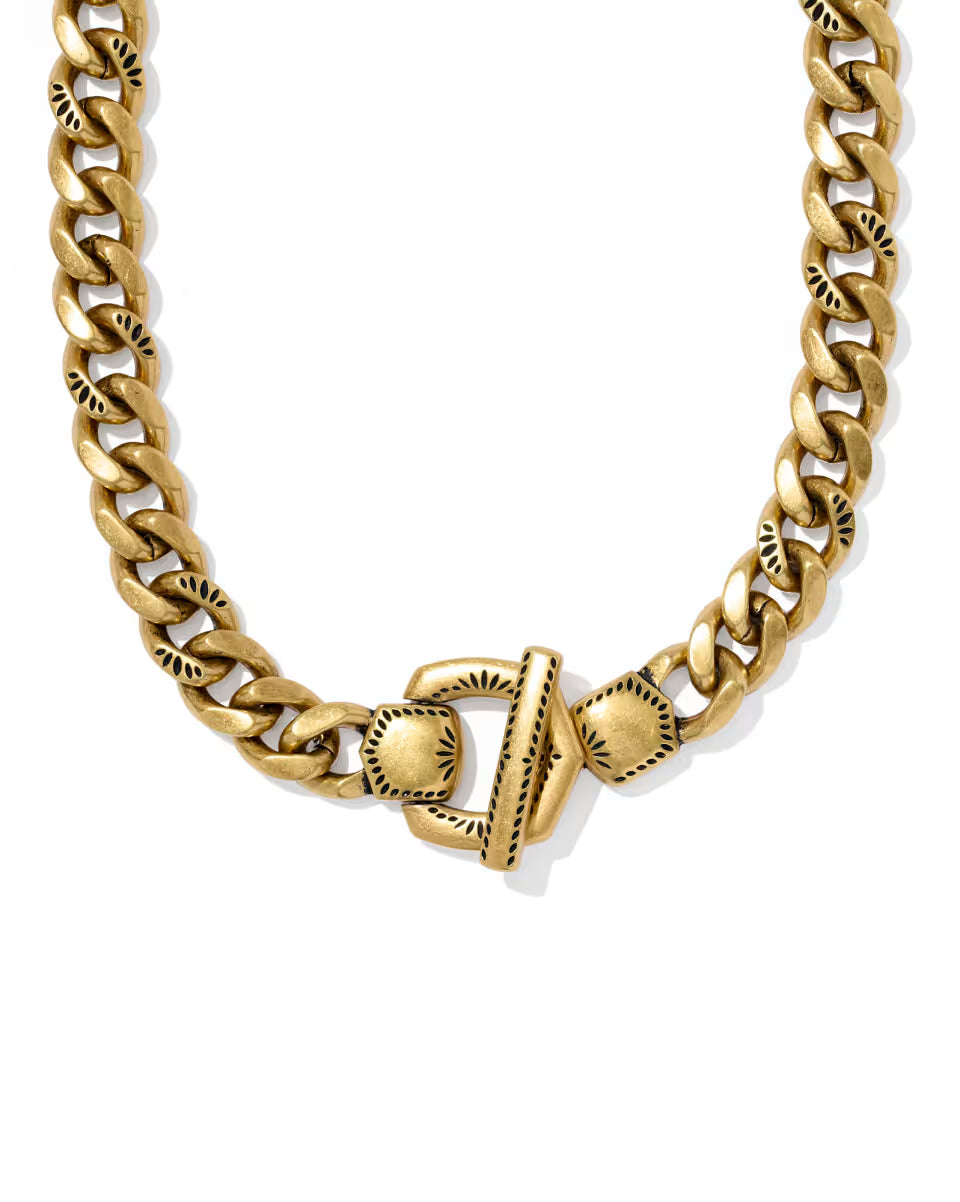 Keziah Vintage Silver Statement Link and Chain Necklace