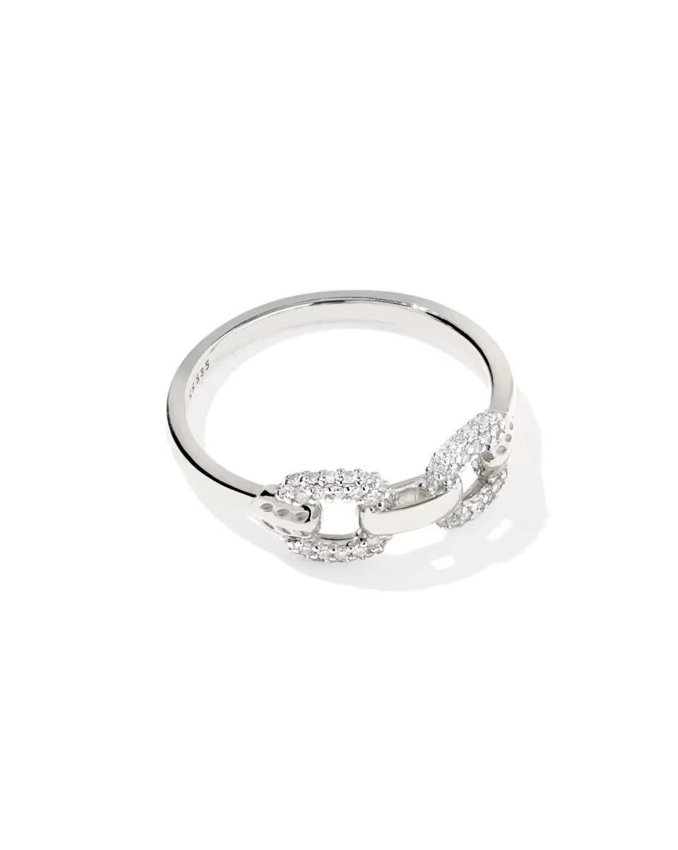 Beau 14k White Gold Band Ring
