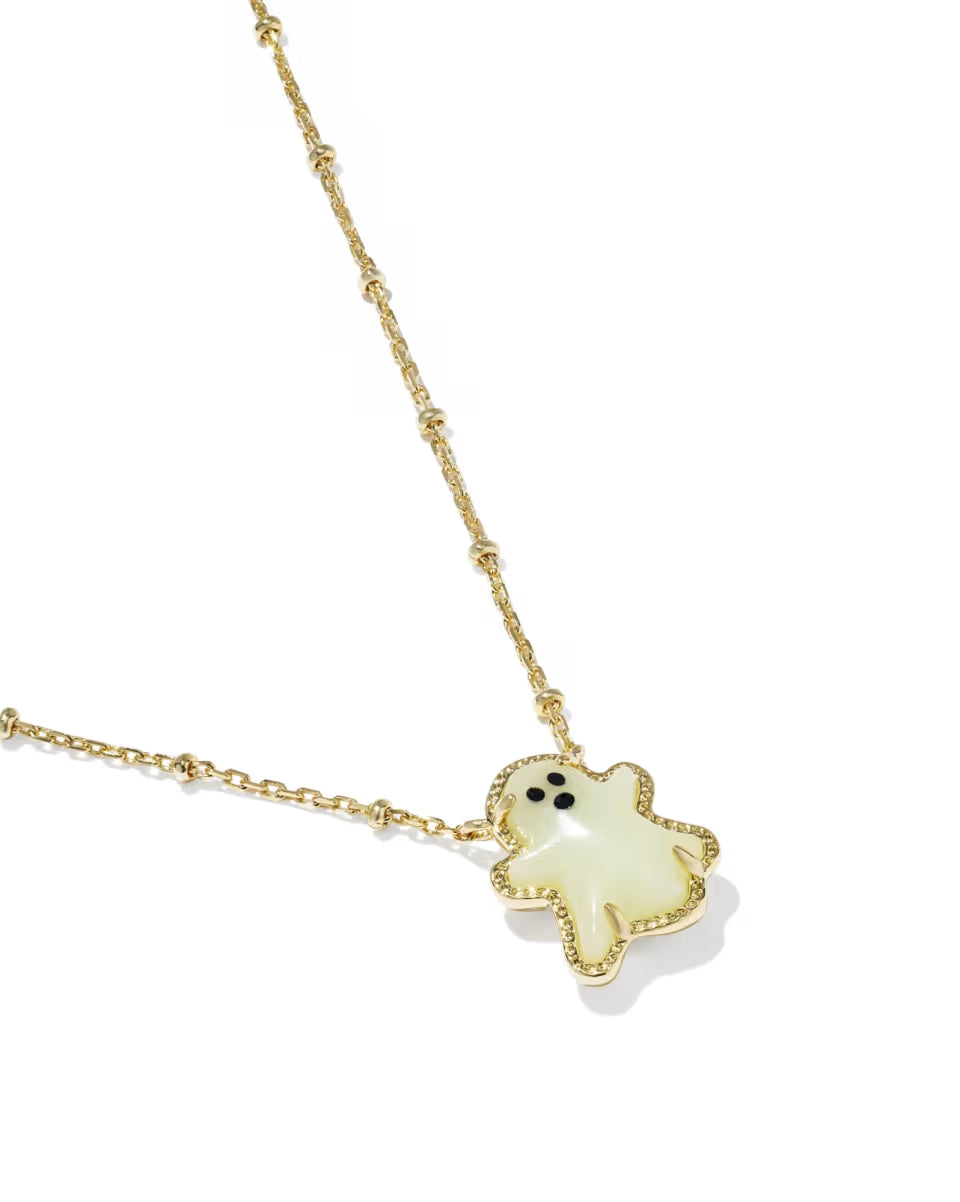 Ghost Gold Short Pendant Necklace