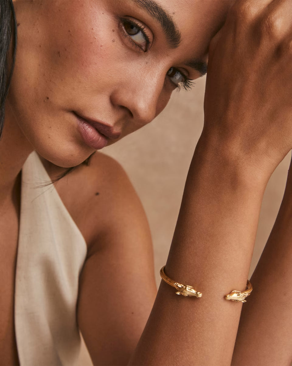 Beau Cuff Bracelet in Vintage Gold