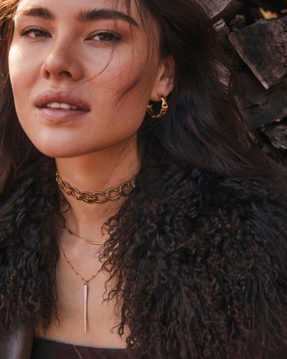 Keziah Vintage Gold Small Hoop Earrings