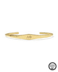 Alpha Phi 18k Yellow Gold Vermeil Davie Cuff Bracelet