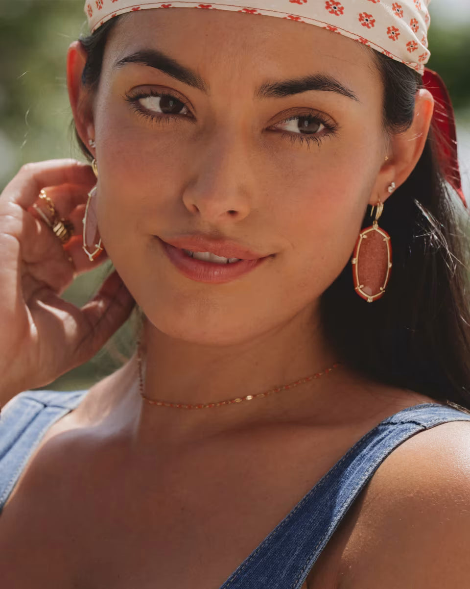 Elle Gold Enamel Drop Earrings