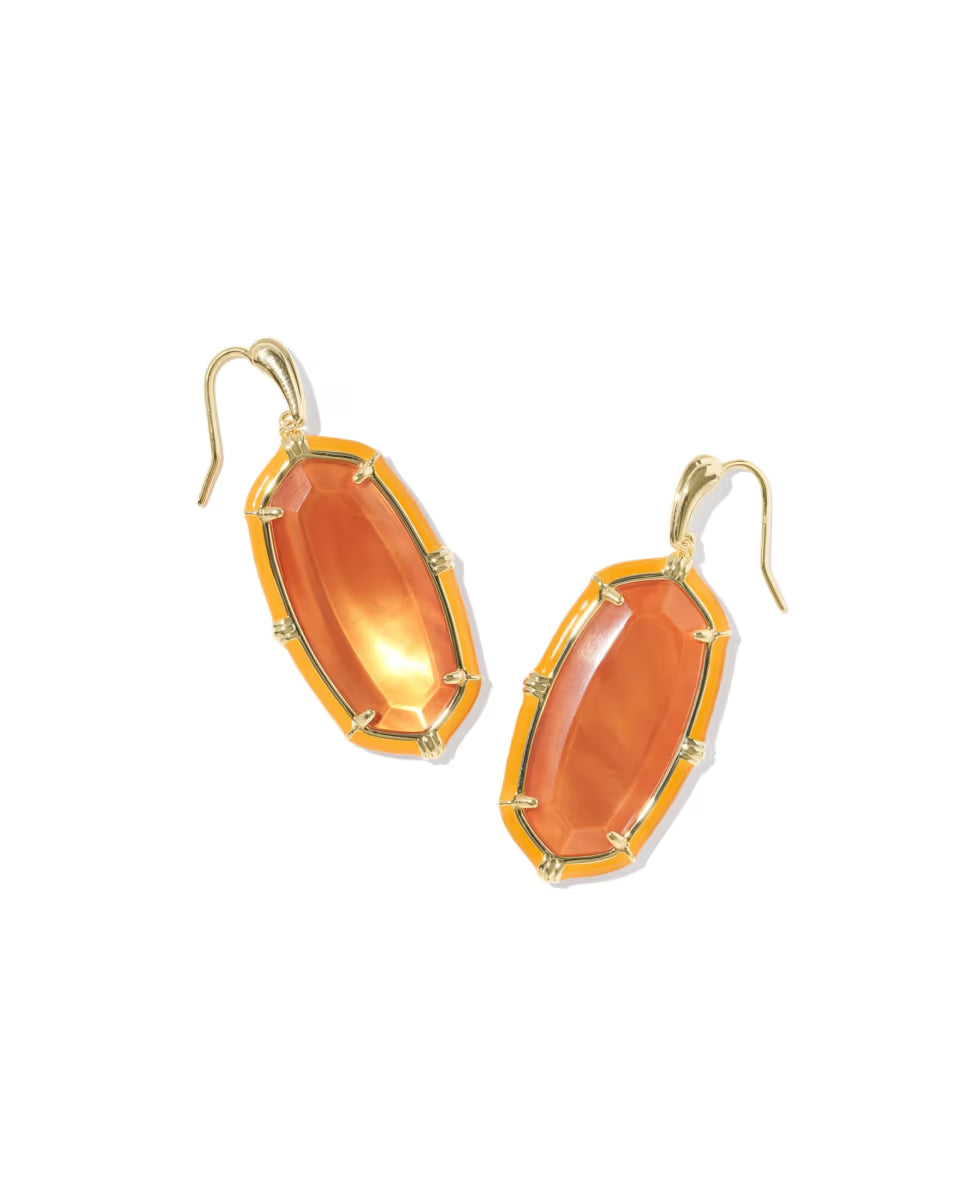 Elle Gold Enamel Drop Earrings