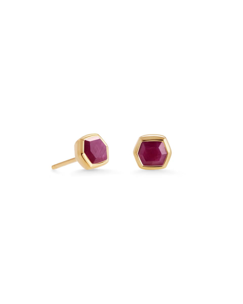Davie 18k Gold Vermeil March Stud Earrings