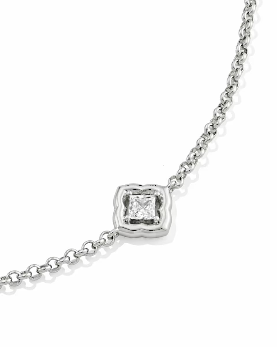 Mallory Crystal Gold Delicate Chain Bracelet