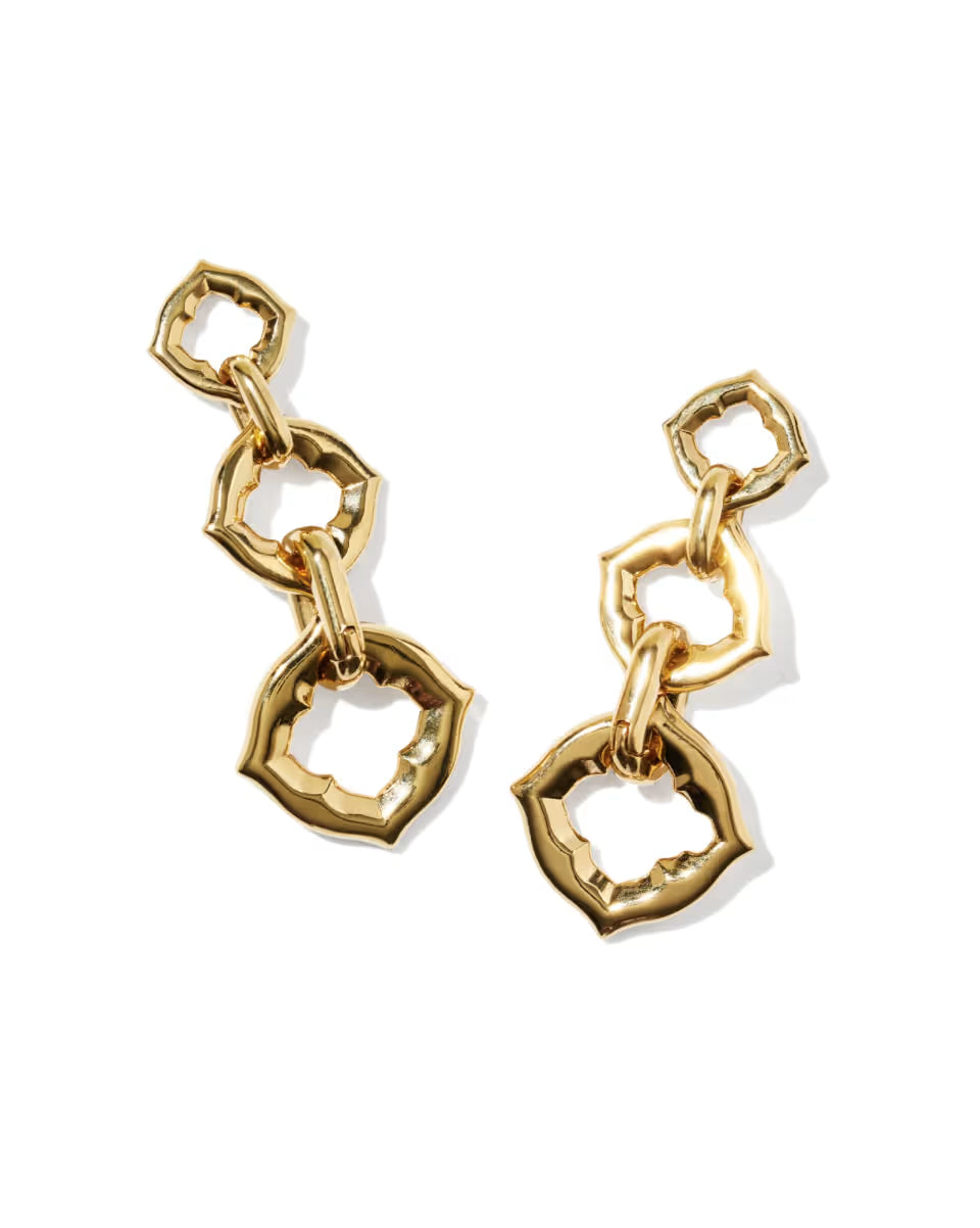 Dira Open Frame 18k Gold Vermeil Convertible Drop Earrings
