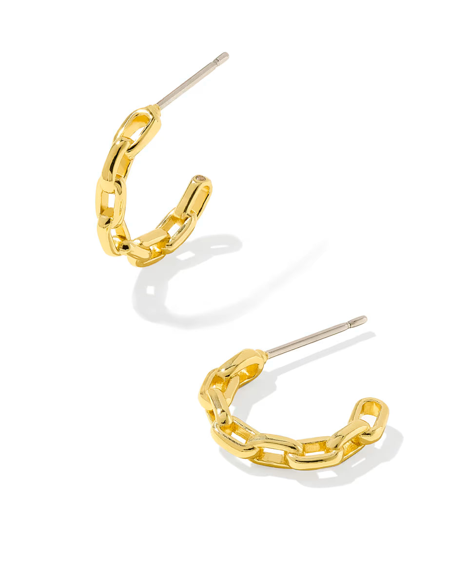 Phoebe Huggie Earrings in Gold