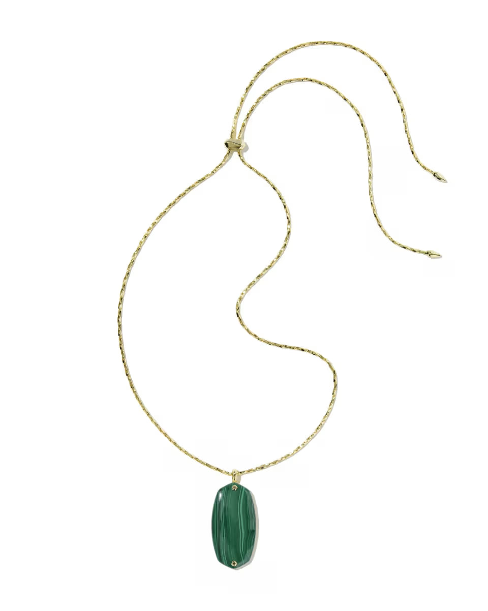 Danielle Riveted Gold Long Pendant Necklace