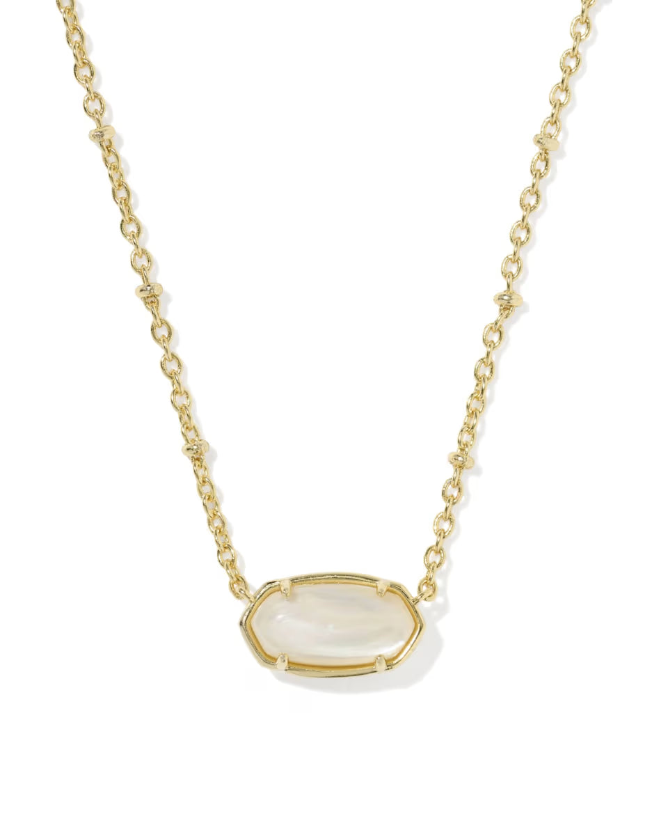 Tiger Striped Elisa Vintage Gold Short Pendant Necklace