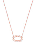 Elisa Open Frame Crystal Pendant in Rose Gold