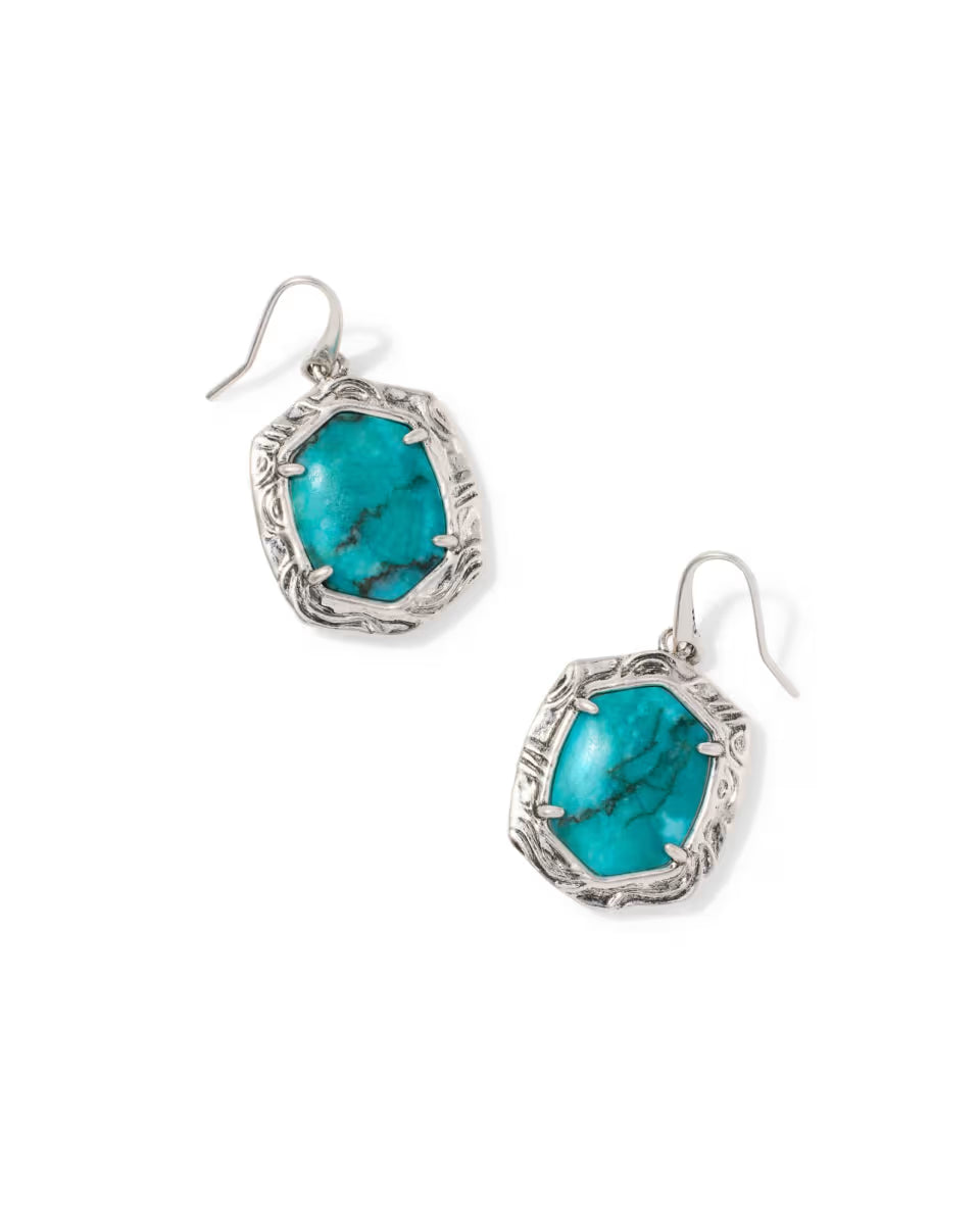 Tiger Striped Daphne Gold Drop Earrings
