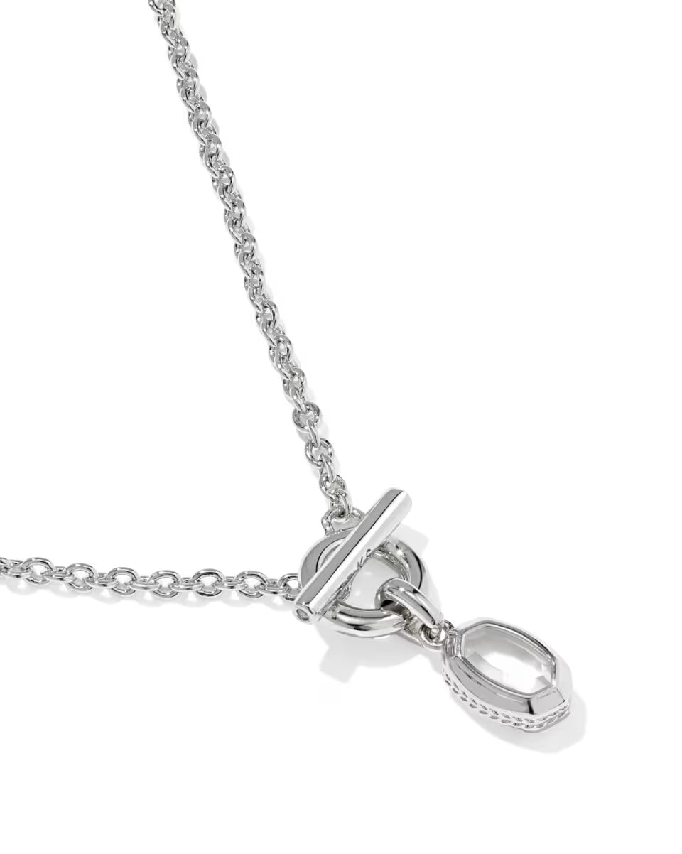 Mini Elisa Silver Toggle Short Pendant Necklace