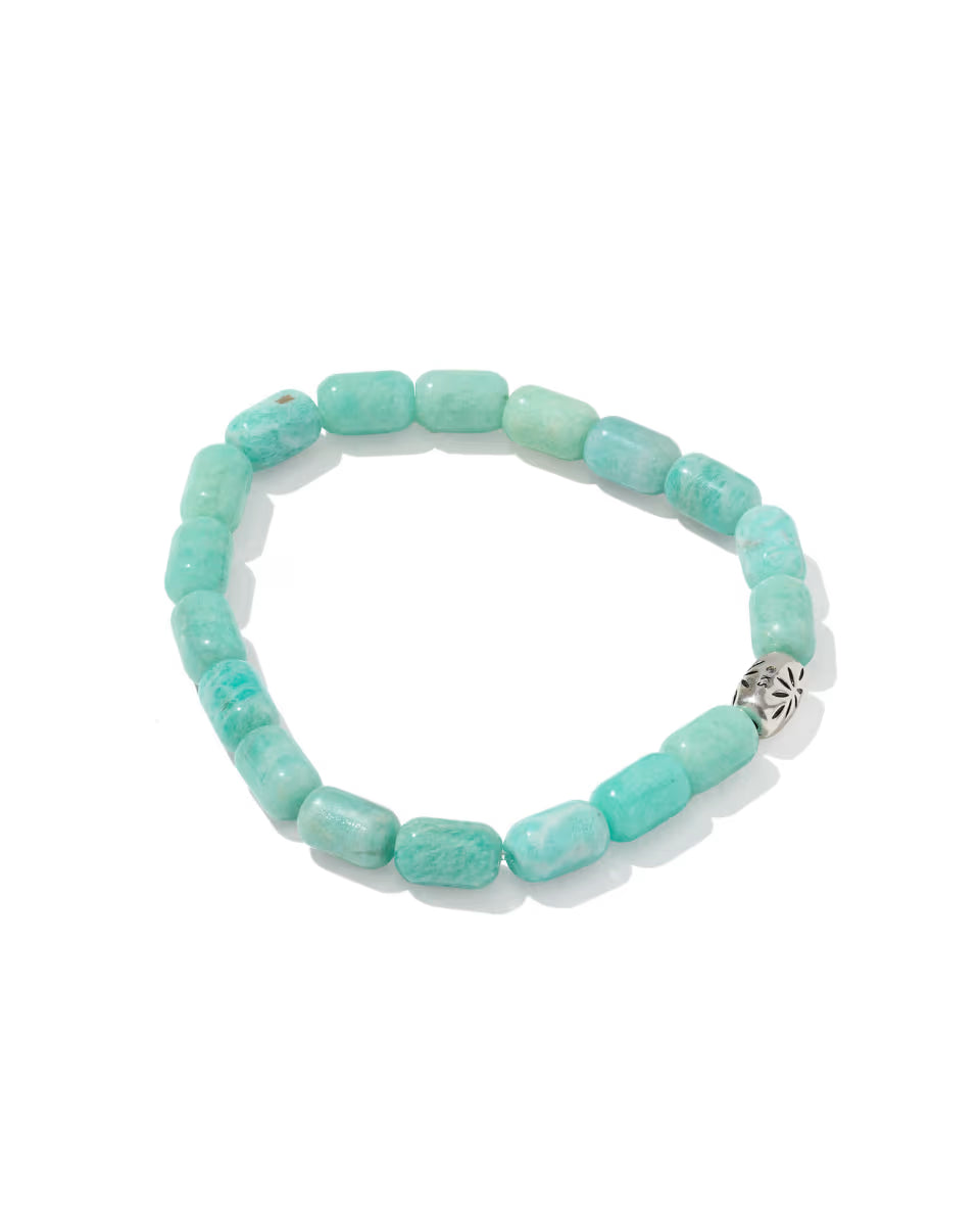 Beaded Vintage Silver Stretch Bracelet