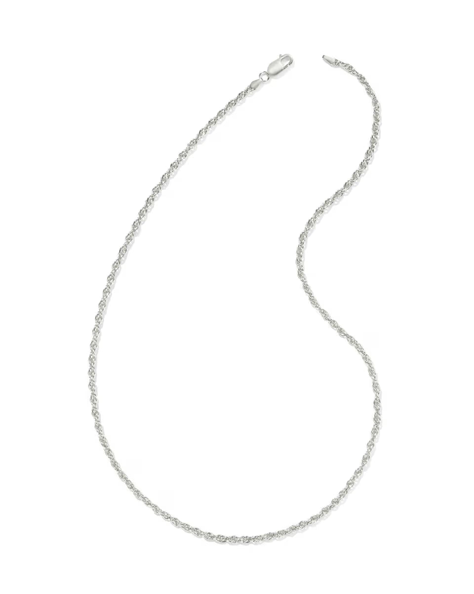 Ryan 22 Rope Chain Necklace in Oxidized Sterling Silver