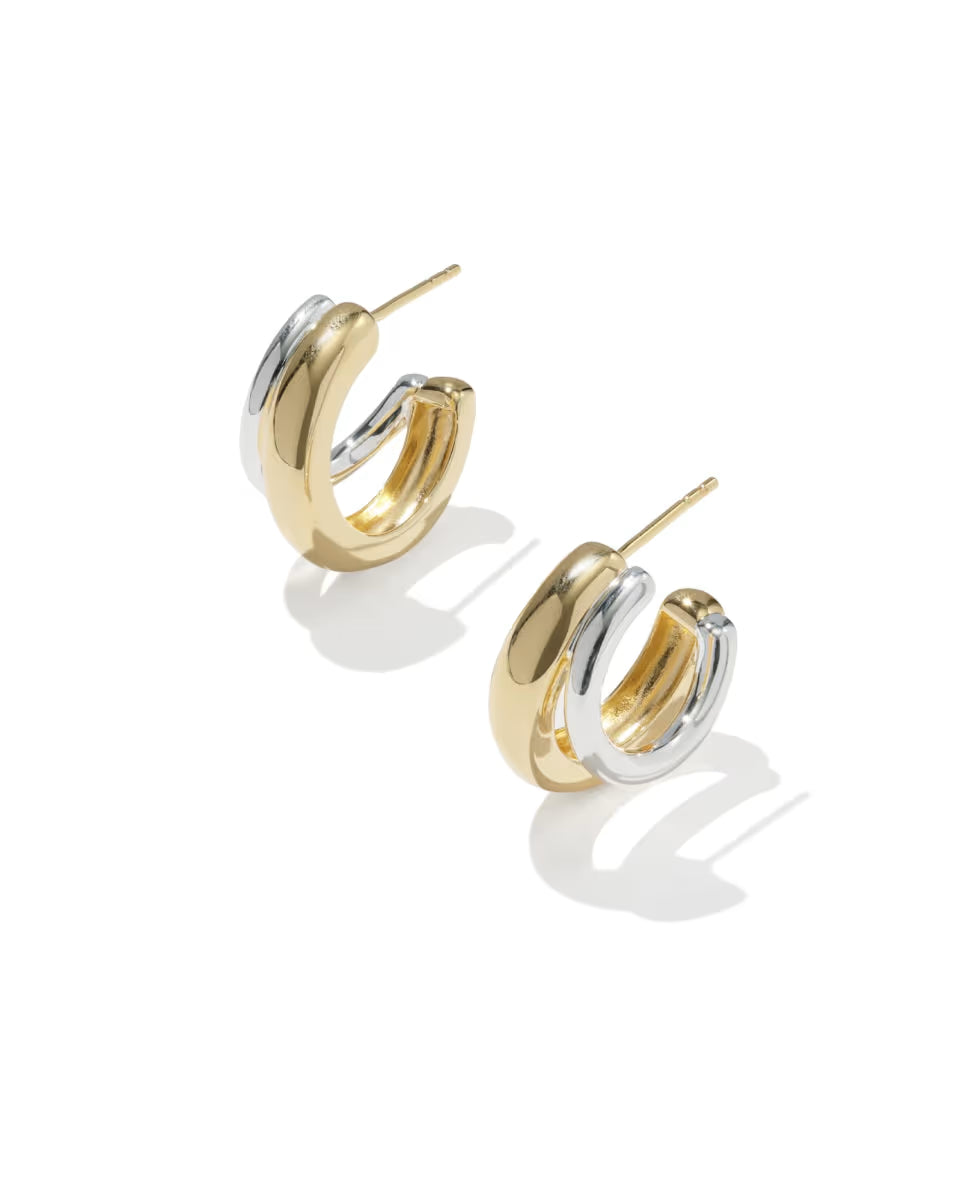 Meg 18k Gold Vermeil Double Huggie Earrings