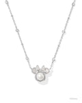 Disney | Kendra Scott Silver Minnie Mouse Short Pendant Necklace in Freshwater Cultured Pearl