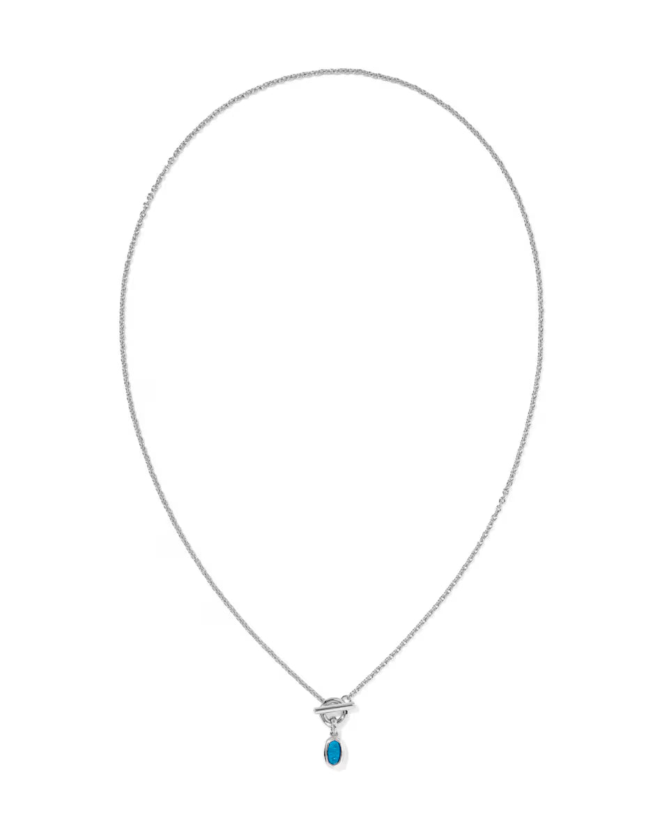 Mini Elisa Toggle Silver Short Pendant Necklace