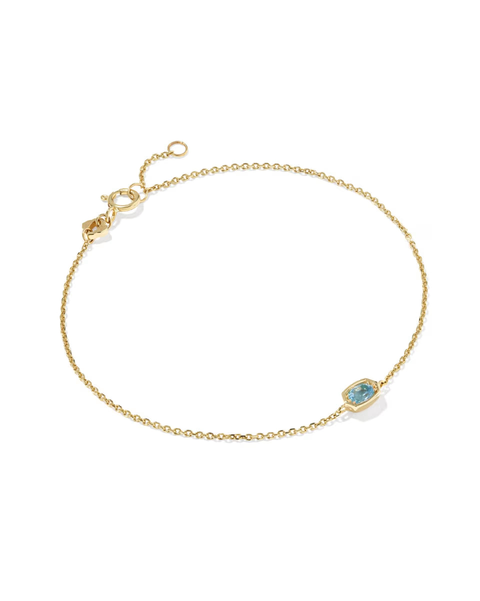Marisa 14k Yellow Gold May Oval Solitaire Bracelet