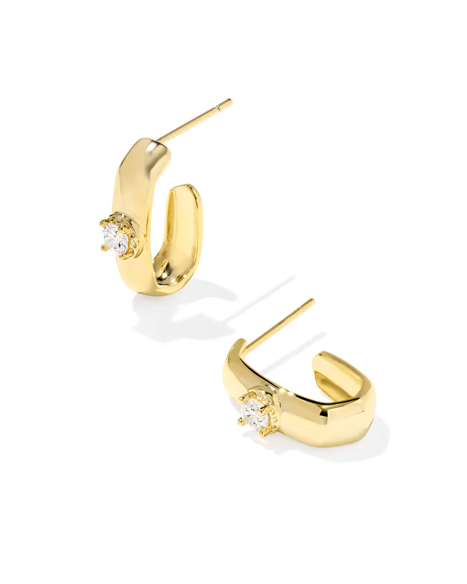 Bria Silver Hoop Earrings