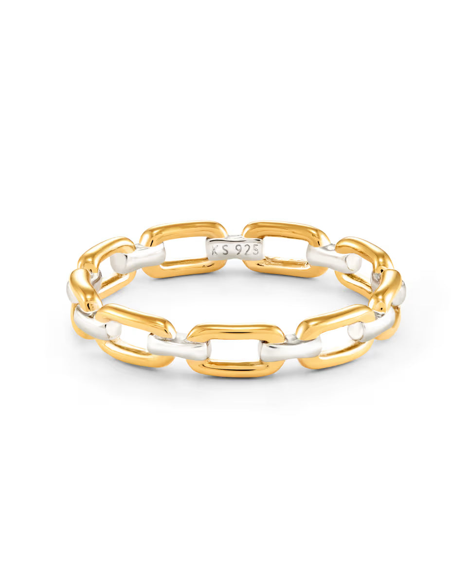 Wren Band Ring in Mixed Metal