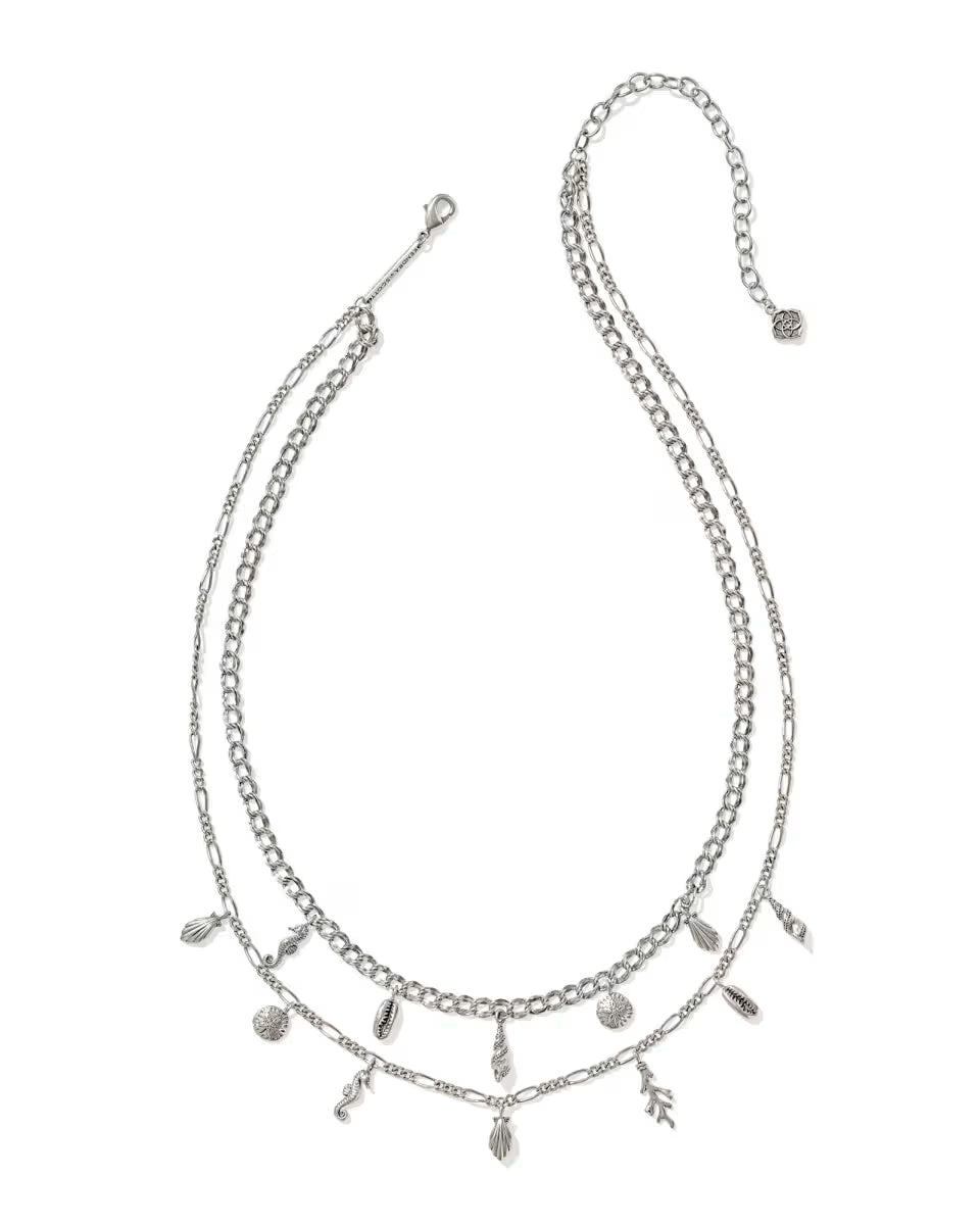 Alexa Vintage Silver Multi Strand Necklace
