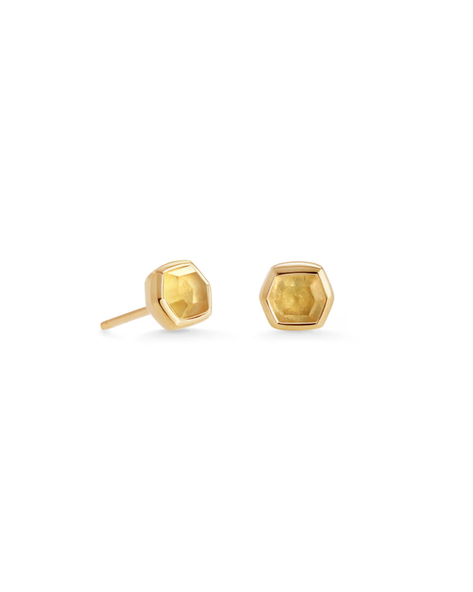 Davie 18k Gold Vermeil March Stud Earrings