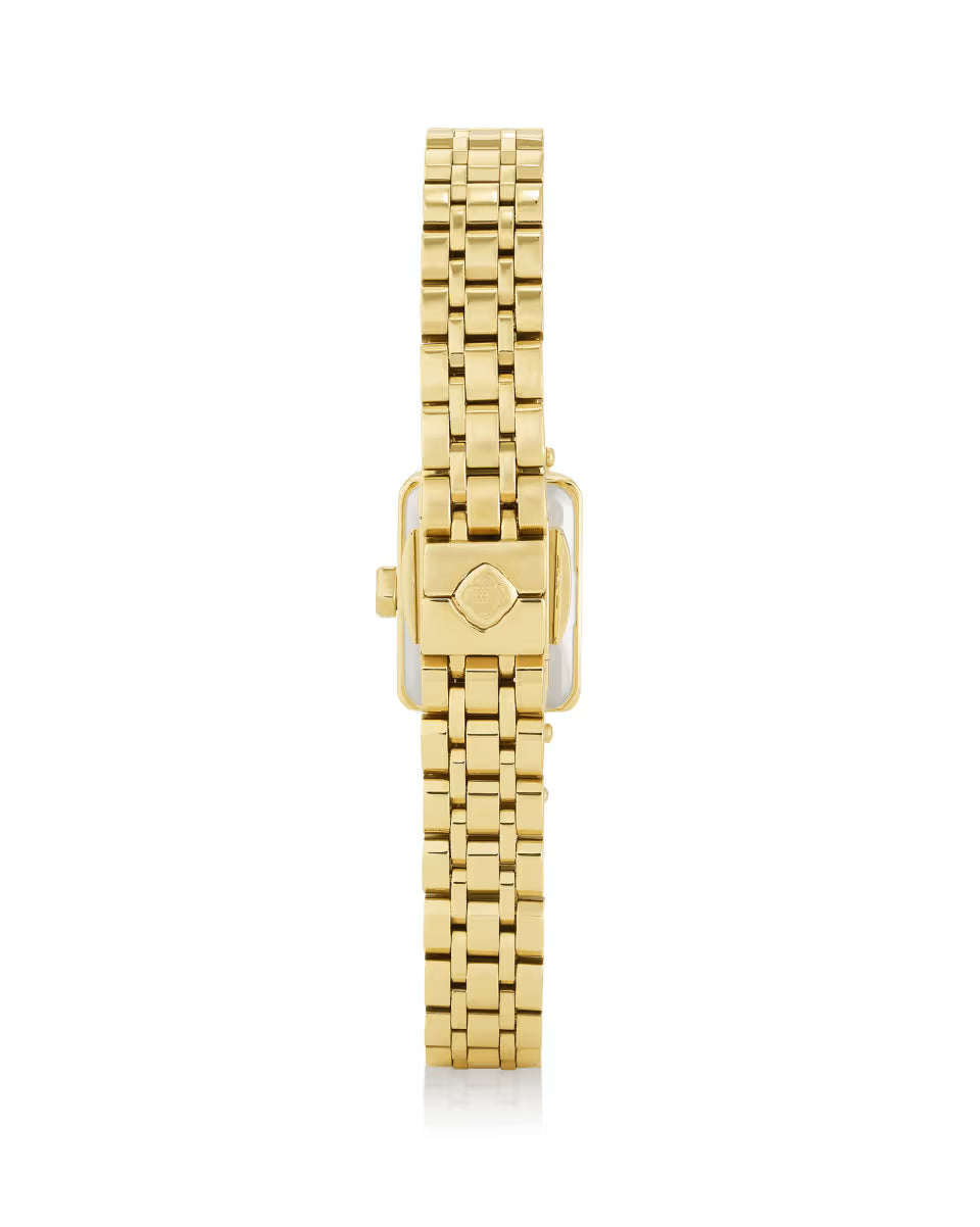 Adela Gold Tone Stainless Steel Watch in Ivory Mother-of-Pearl