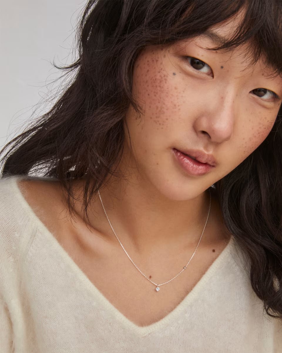 Maisie Sterling Silver October Pendant Necklace