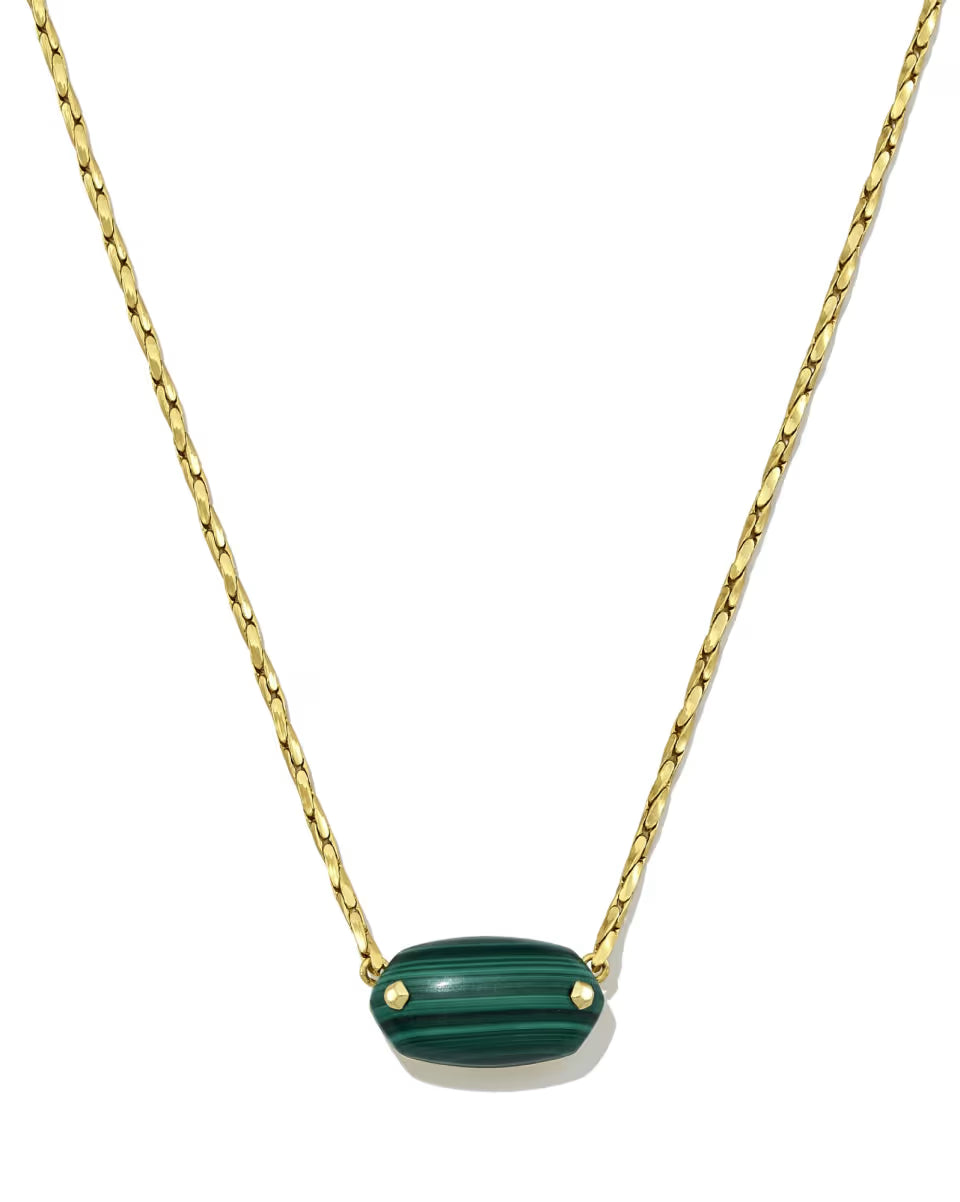 Elisa Riveted Gold Short Pendant Necklace
