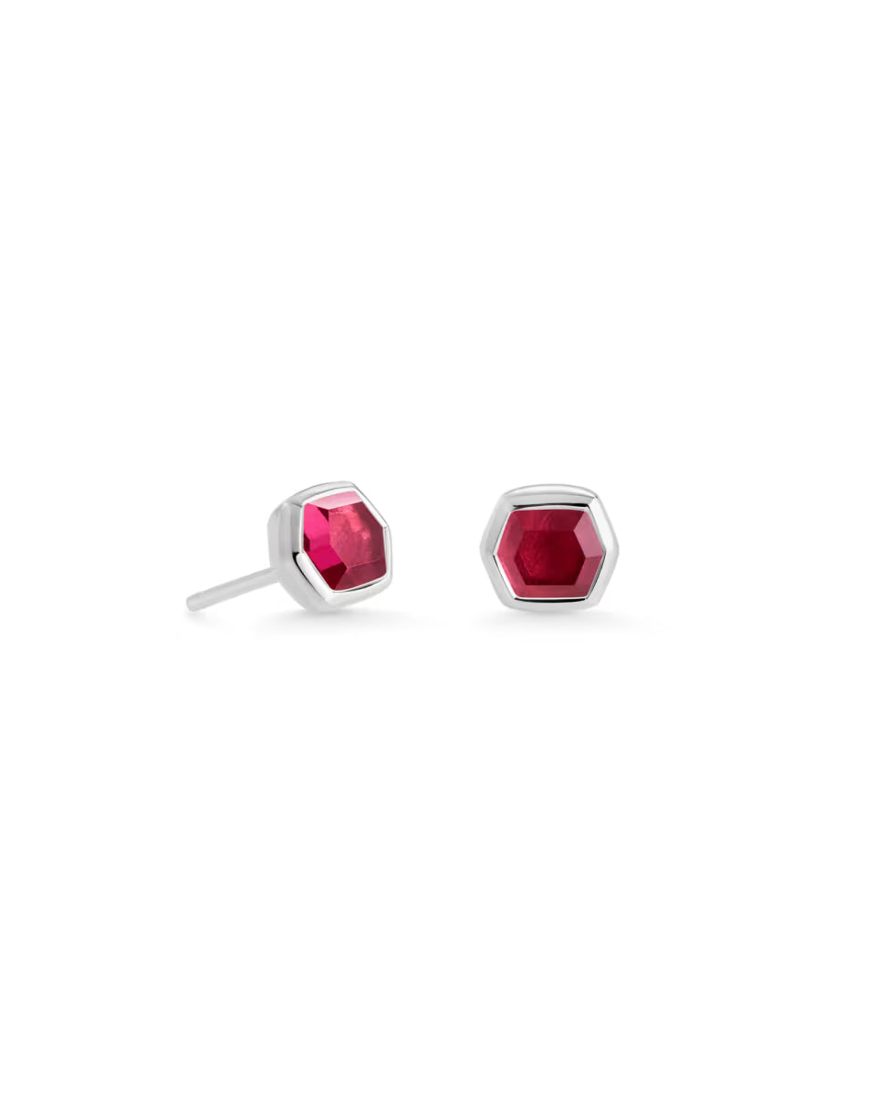 Davie Sterling Silver July Stud Earrings