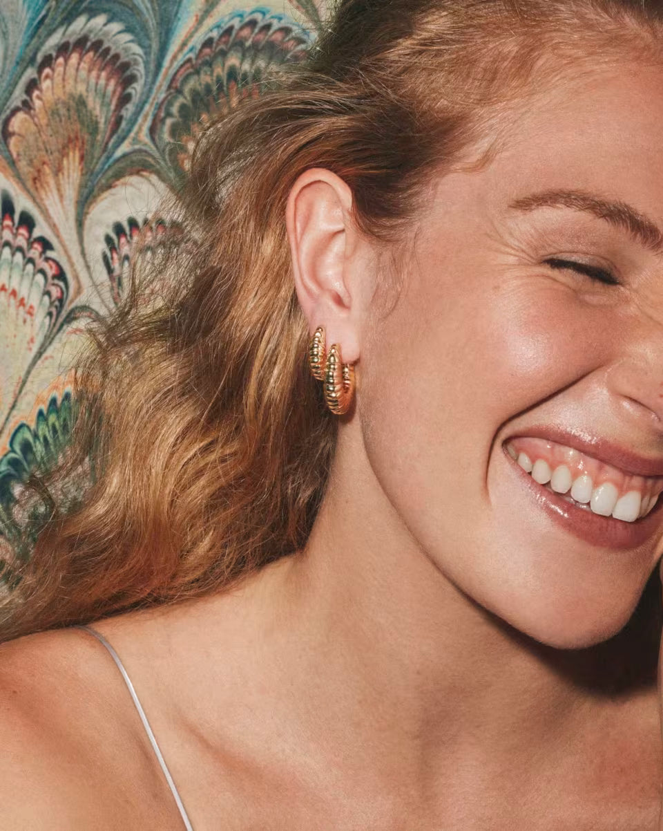Sandy Gold Hoop Earrings