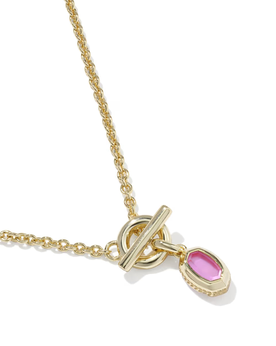 Mini Elisa Toggle Silver Short Pendant Necklace