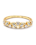 0.54 ct Becca 14k Yellow Gold Band Ring in White Diamond