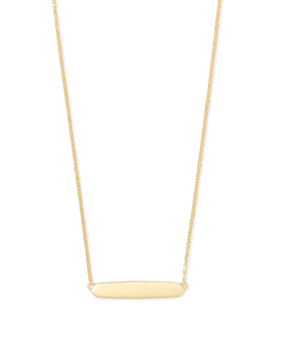 Mattie Bar Pendant Necklace in 18k Gold Vermeil