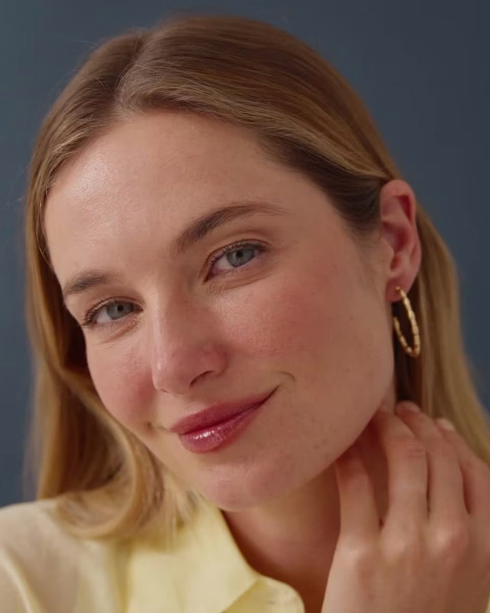 Miriam Large Bead 14k Gold-Filled Hoop Earrings