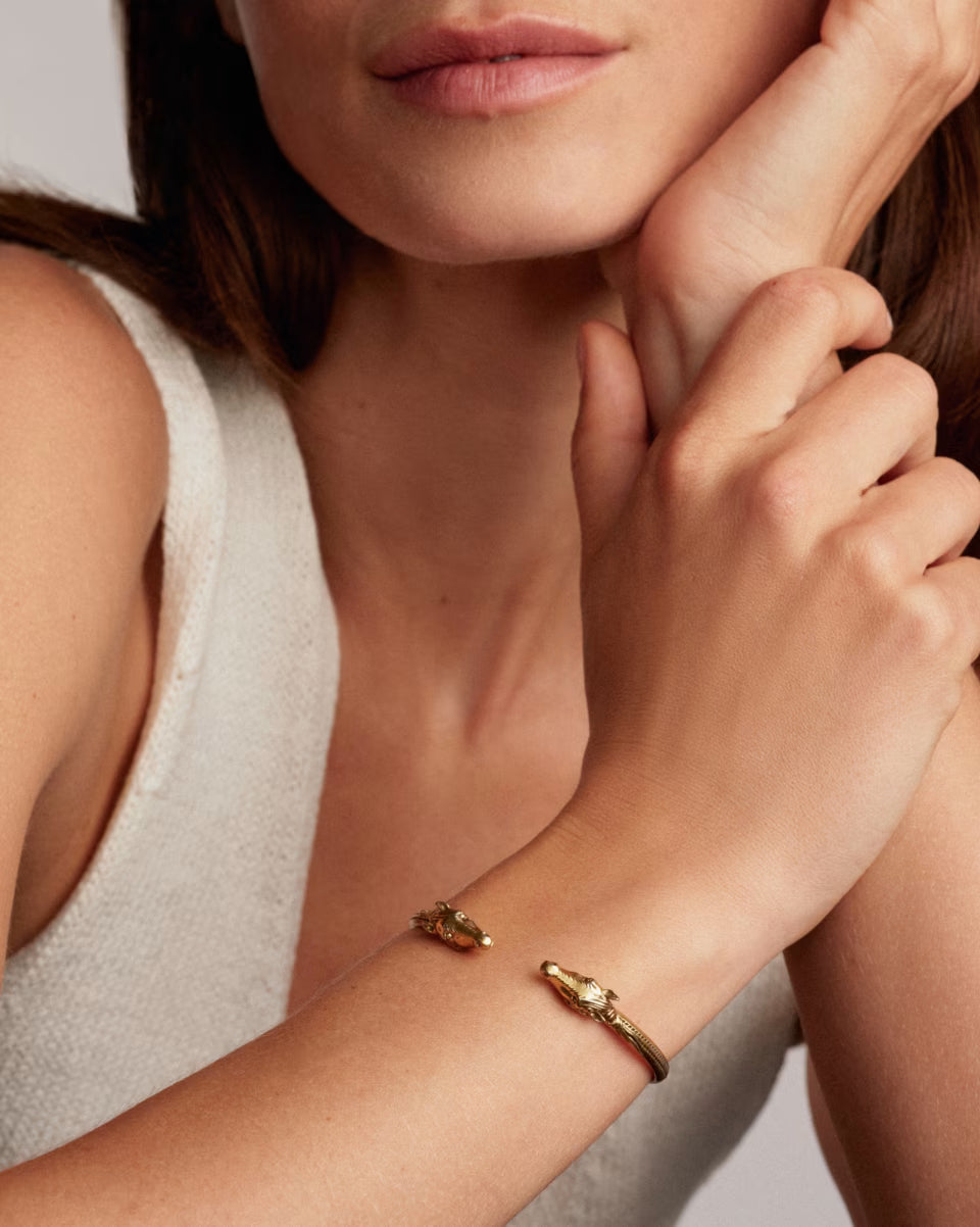 Beau Cuff Bracelet in Vintage Gold