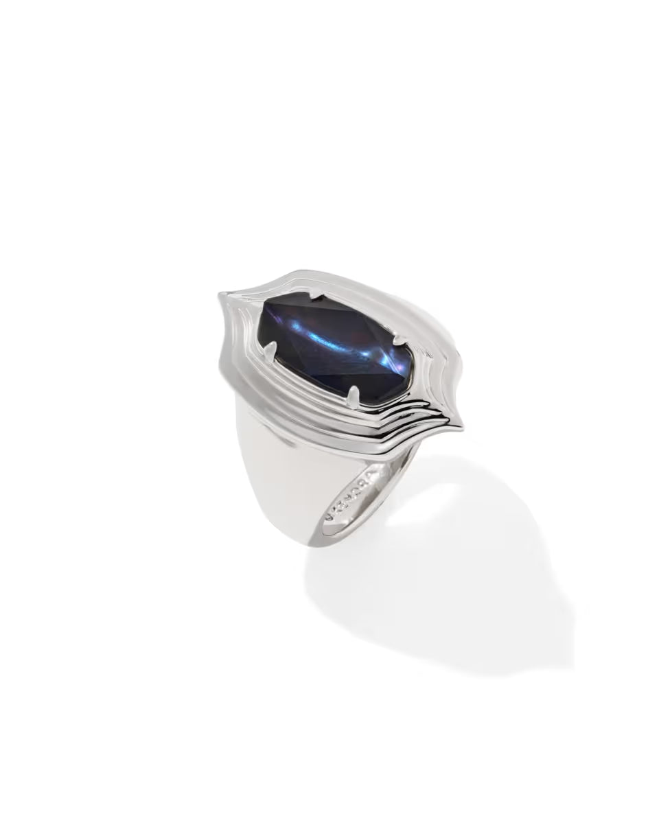 Elyse Stepped Frame Gold Cocktail Ring