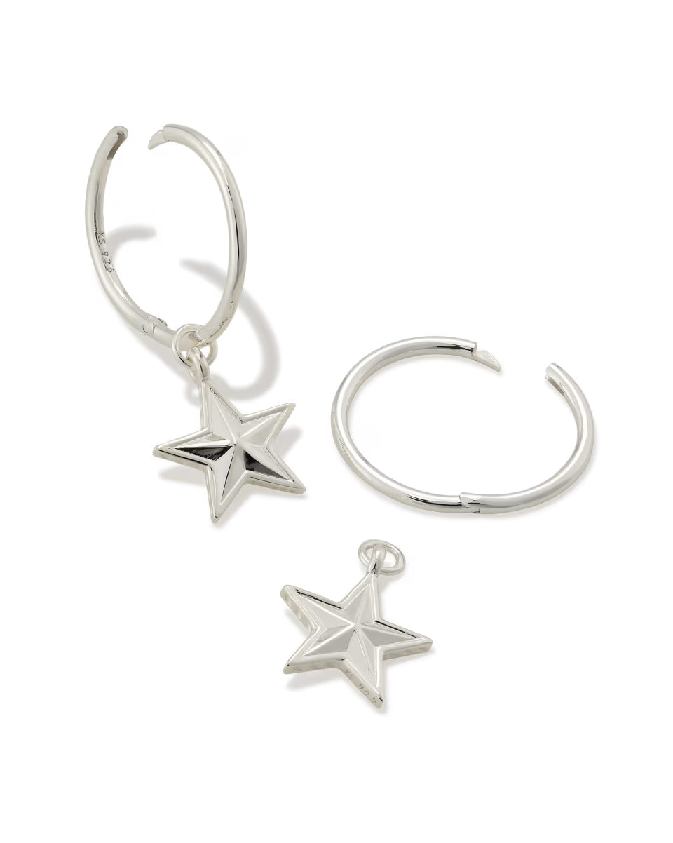 Small Star Huggie Earrings in 18k Gold Vermeil