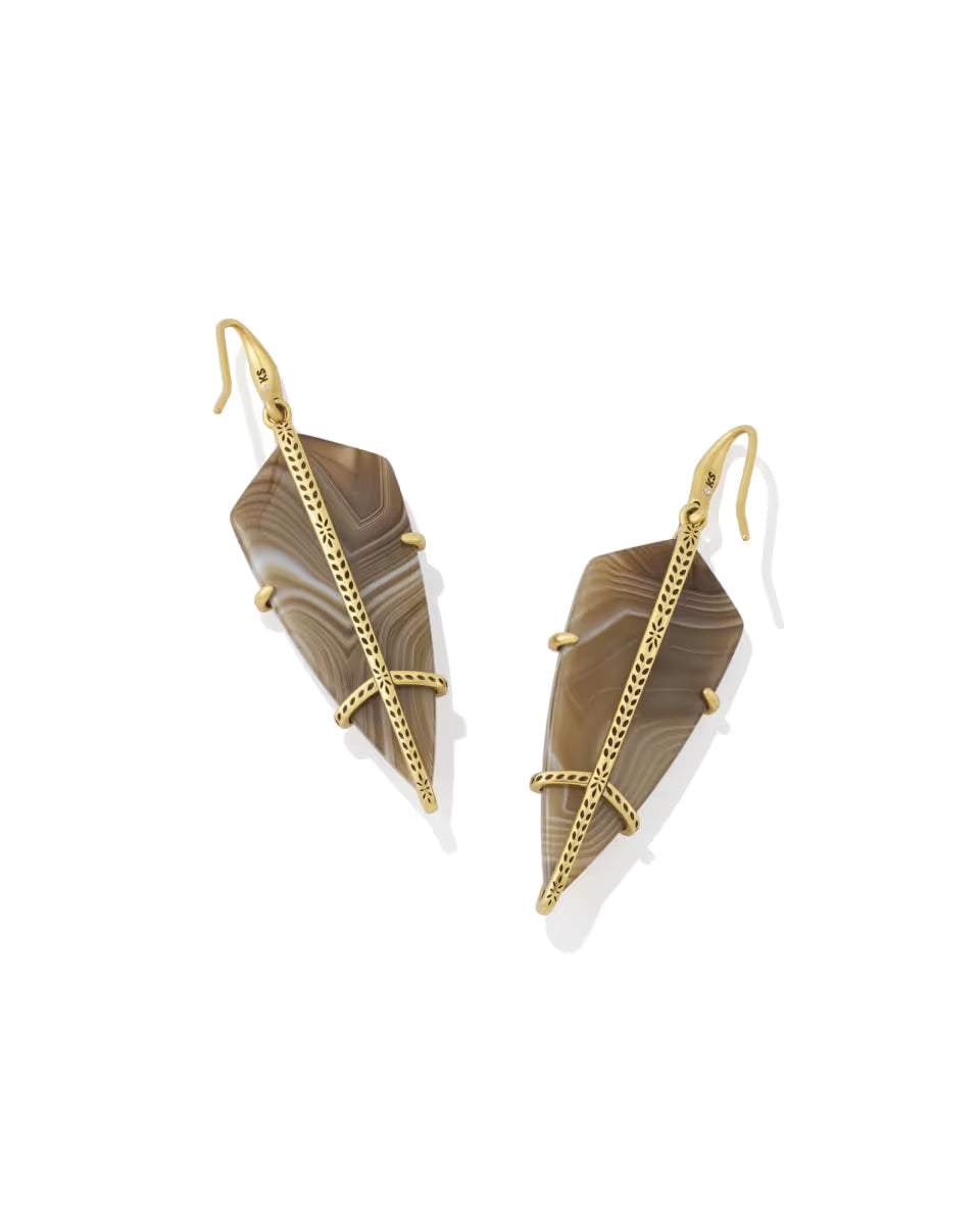 Trinity Vintage Gold Drop Earrings