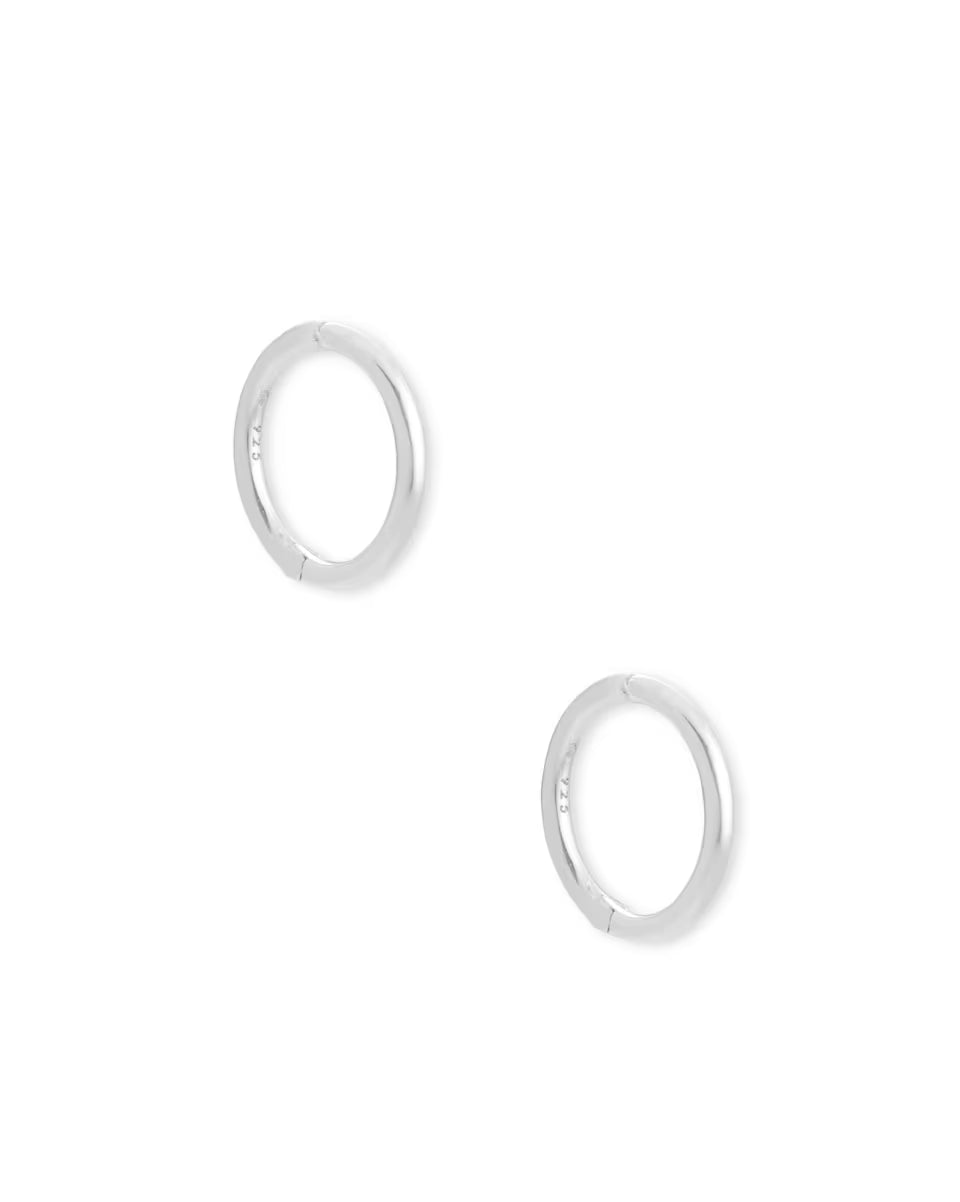 Keeley 10mm Huggie Earrings in Sterling Silver