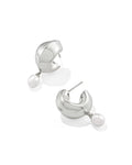 Oakland Pearl Gold Huggie Earrings
