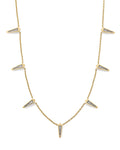 Small Spike 14k Yellow Gold Strand Necklace