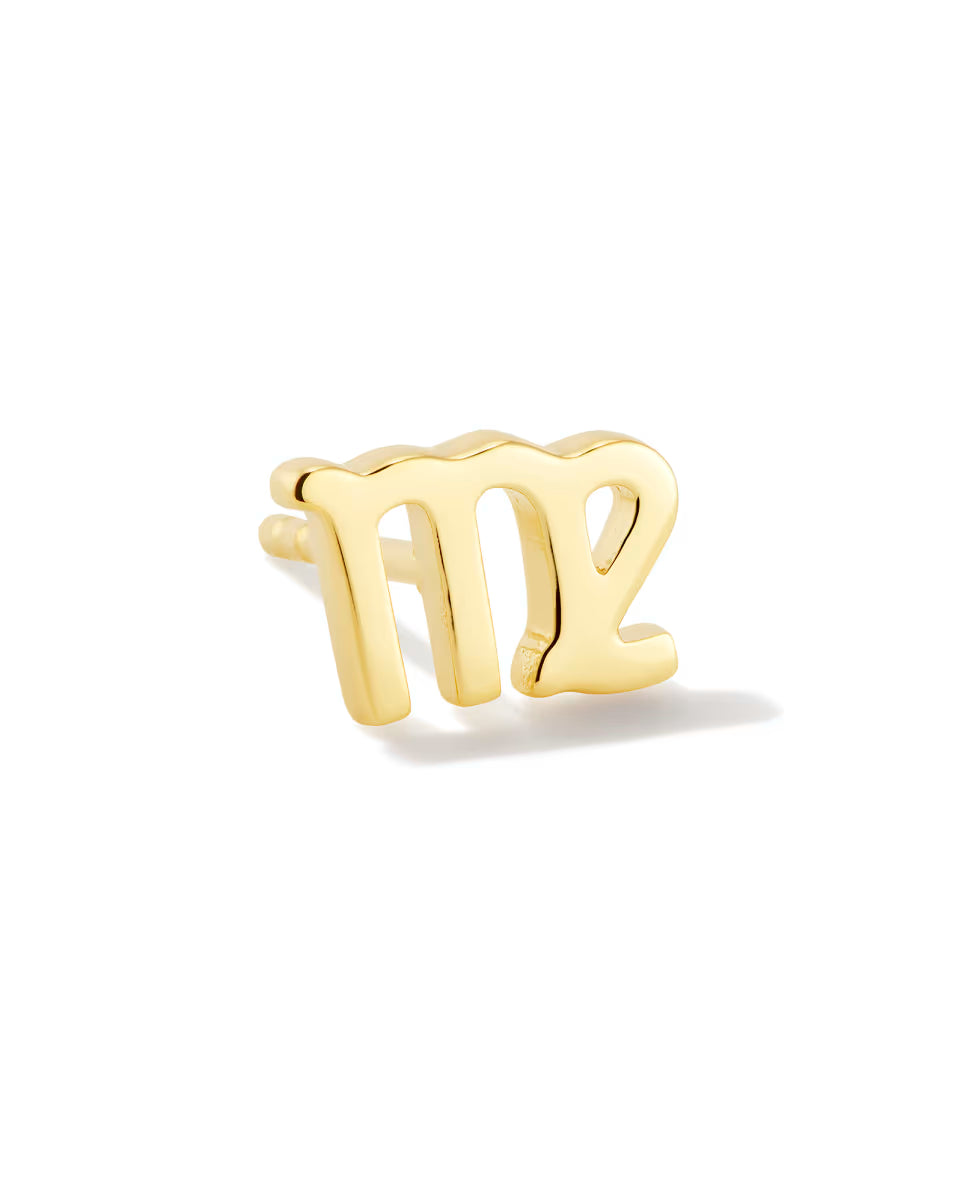 Virgo Single Stud Earring in Sterling Silver