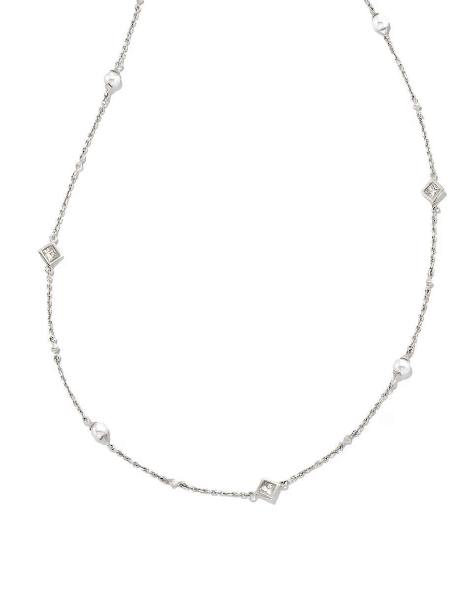 Michelle 14k White Gold Strand Necklace in Freshwater Cultured Pearl