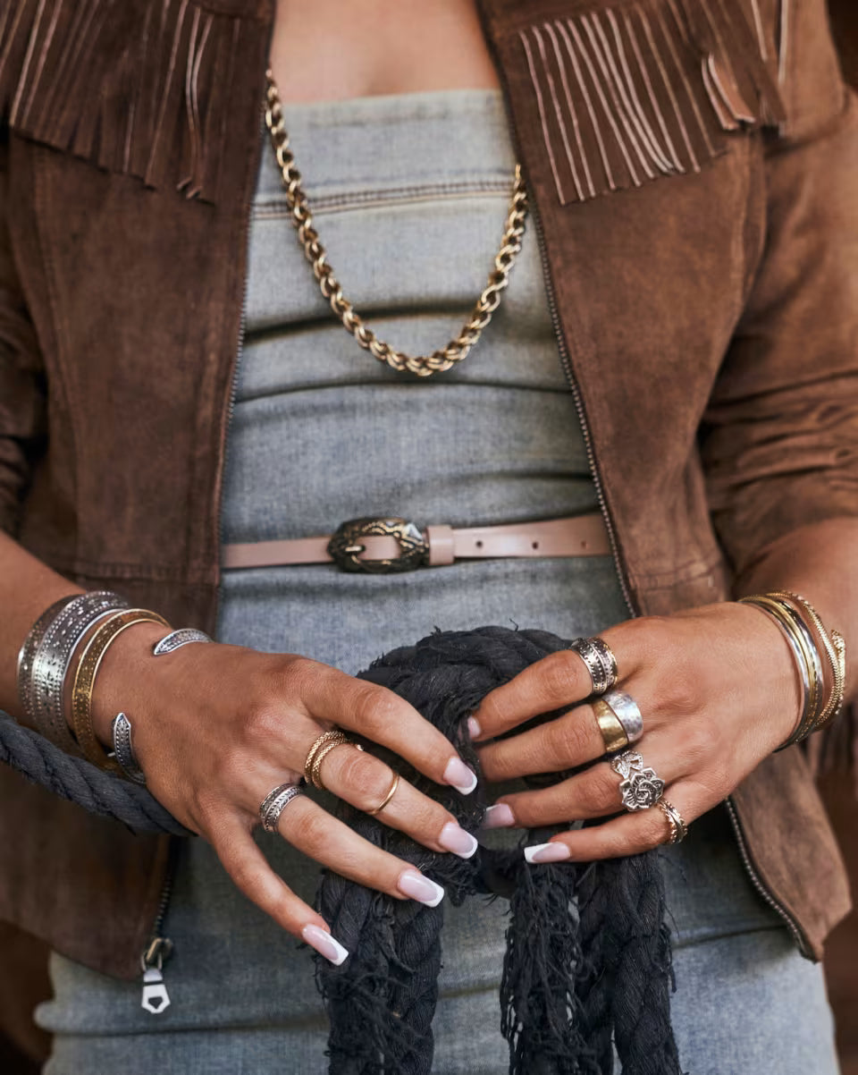 Ansel Rose Cocktail Ring in Vintage Gold