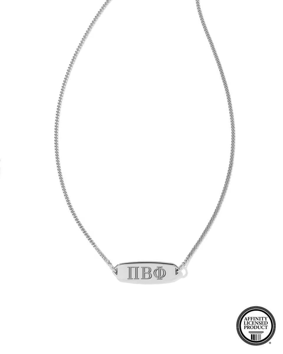 Pi Beta Phi Pendant Necklace in Sterling Silver